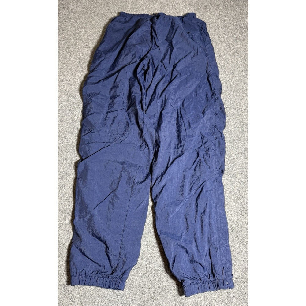 Vintage 90s Nike Track Pants Mens Large Blue Winbreaker Ankle Zip Baggy Fleece